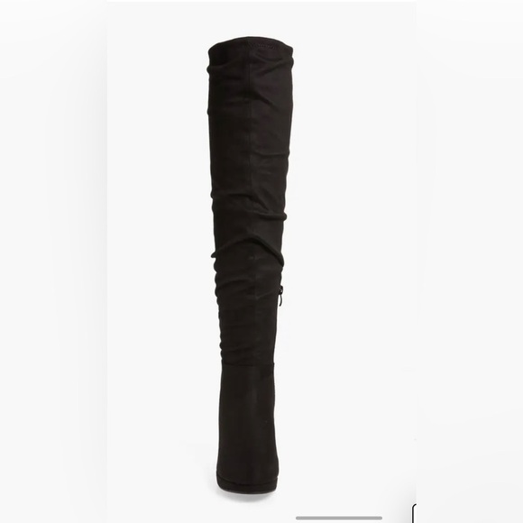 CHINESE LAUNDRY UMA OVER THE KNEE BOOTS BLACK SUEDE - Picture 4 of 8